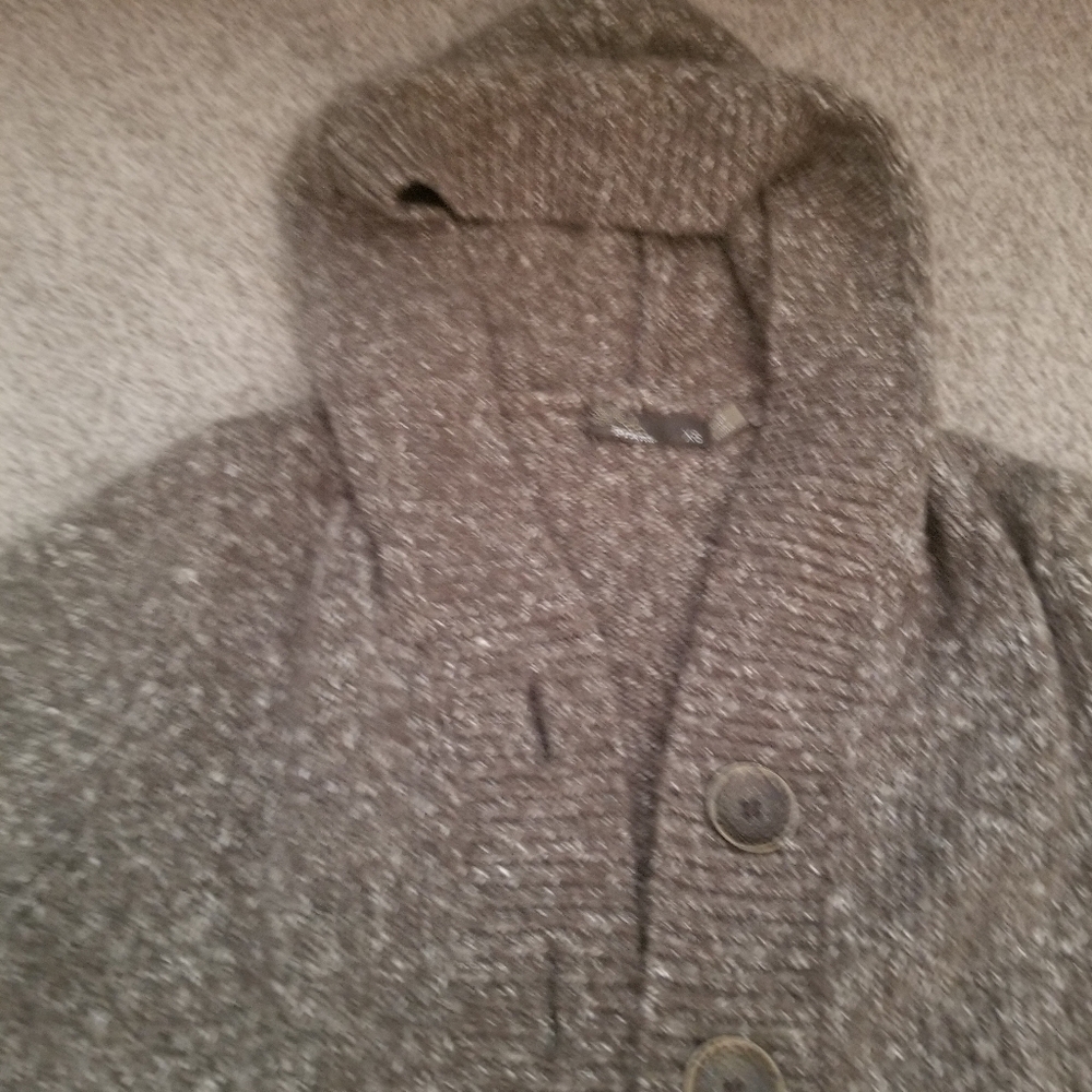 Prana Brown Hooded Cardigan Sweater - Picture 3 of 5